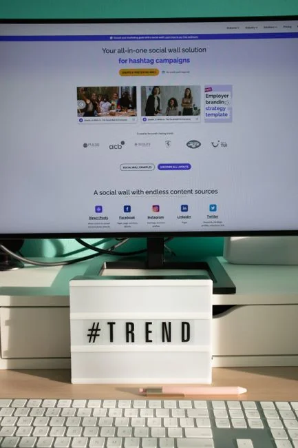 services-02 A concept image of a hashtag campaign displayed on paper for marketing strategies.
